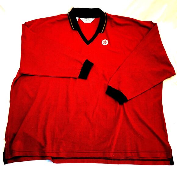 Texaco Gas Polo Shirt Red 3/4 Sl Cotton 6XL Uniform Group Mechanics Oil - Picture 3 of 12
